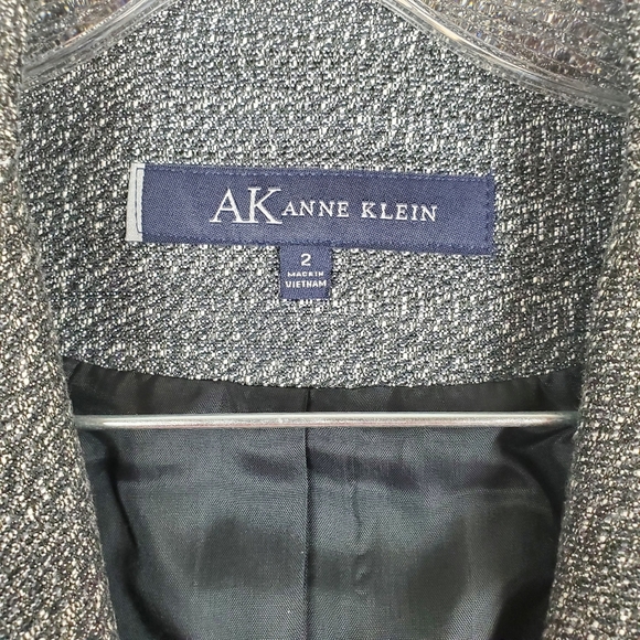 Anne Klein Tweed Fitted Suit Coat Blazer - Picture 4 of 4